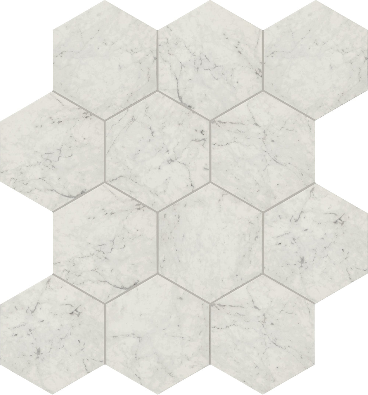 American Olean Mythique Marble Altissimo Hexagon 8x9 Matte Floor Tile