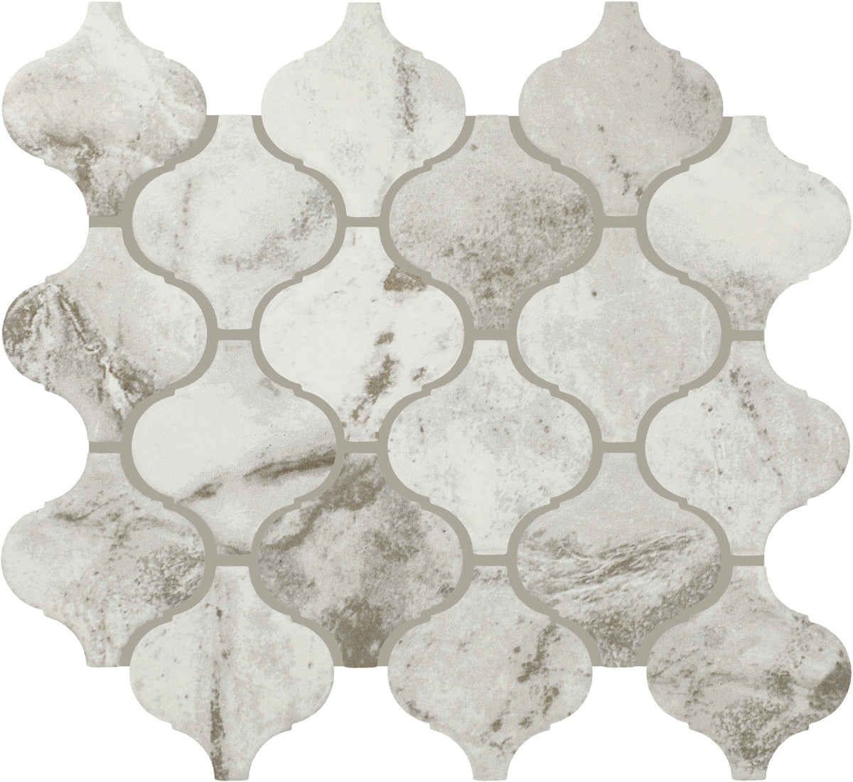 American Olean Mythique Marble Majestic Matte Arabesque 3x3 Matte Mosaic Tile