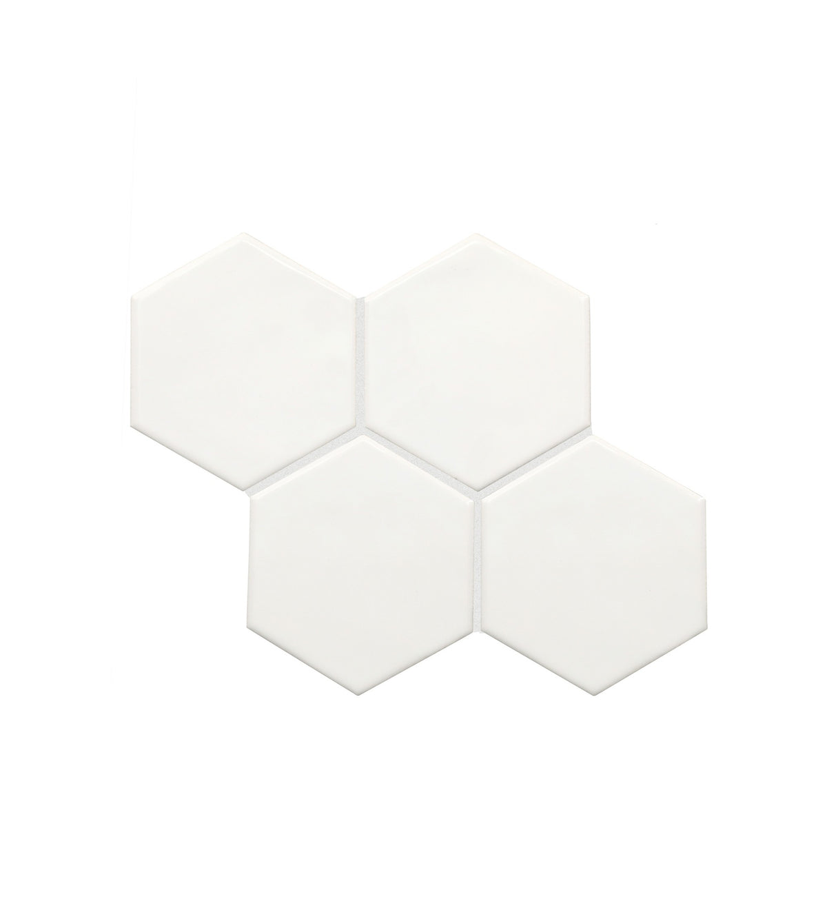 American Olean Playscapes Meringue Hexagon 4 Undulated Glossy Wall Tile