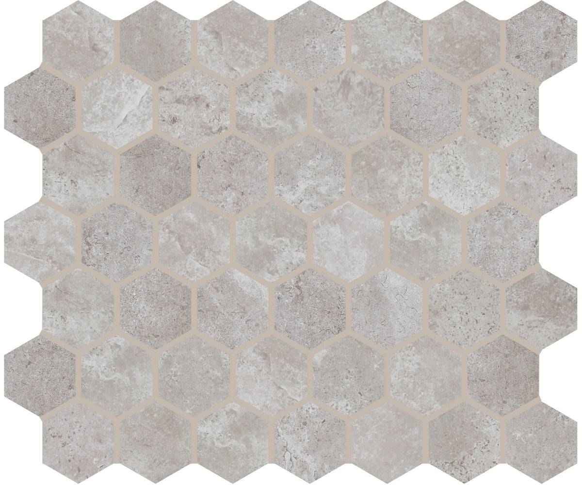 American Olean Rochester Gray Hexagon 1 1/2x1 1/2 Matte Mosaic Tile