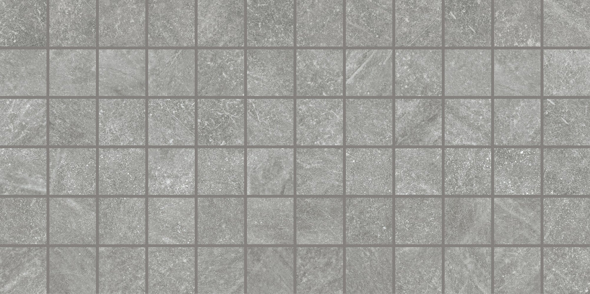 American Olean Solstice Spring Grey Straight Joint 2x2 Stepwise Matte Mosaic Tile