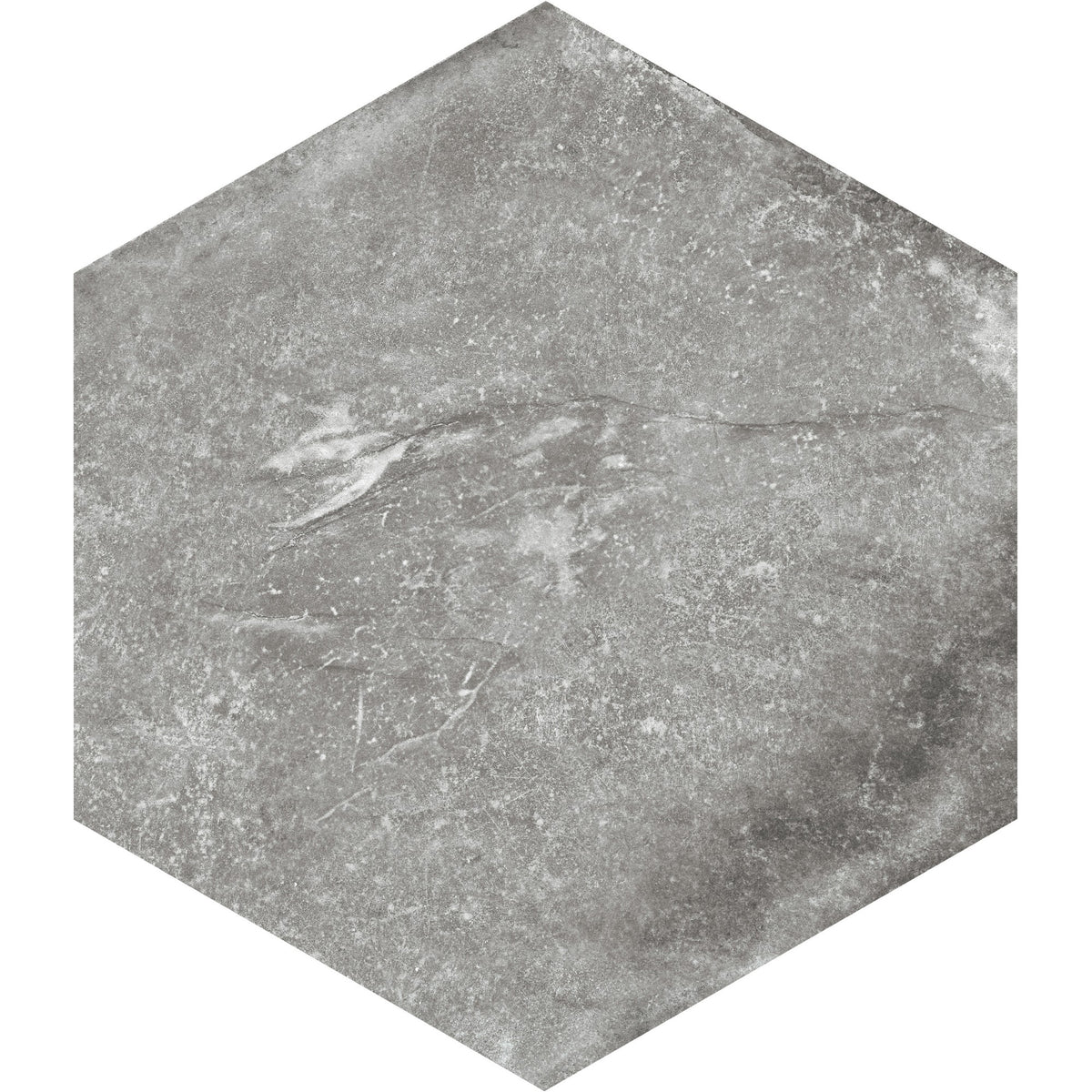 American Olean Solstice Spring Grey Hexagon 8x9 Stepwise Matte Floor Tile