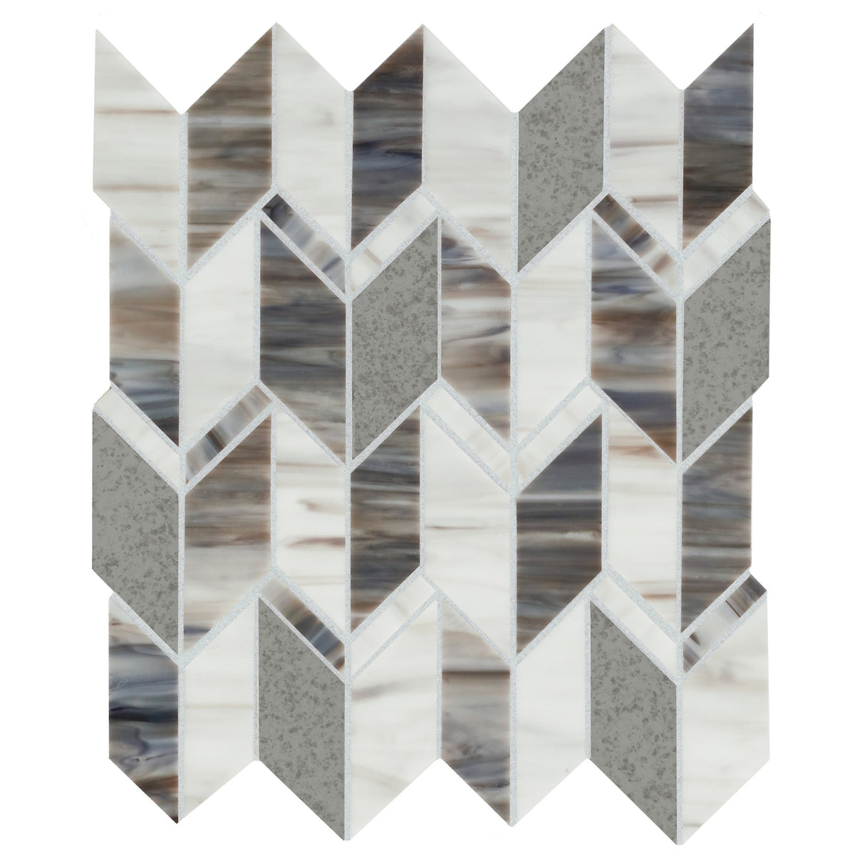 American Olean Stone Theory Gem Arrow 3 Matte Mosaic Tile