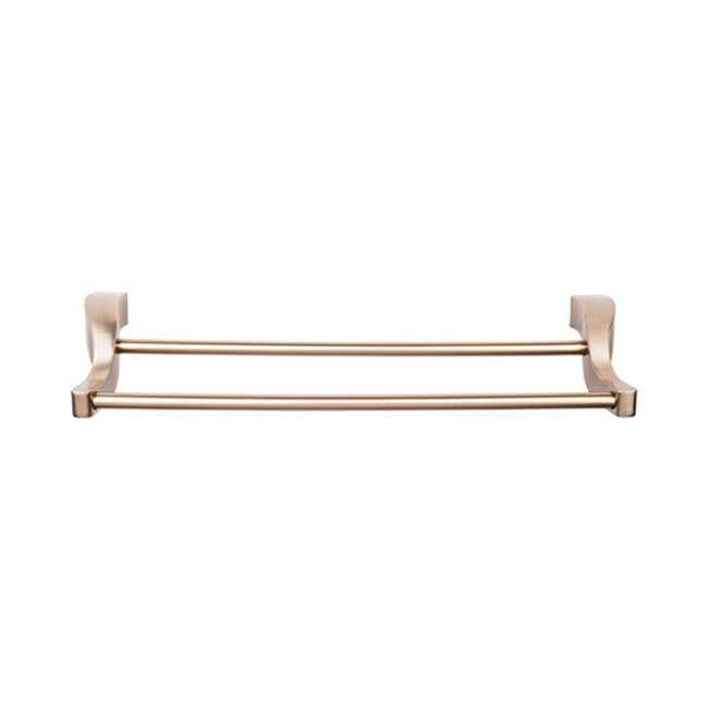 Top Knobs AQ11 Aqua Bath 30" Double Towel Bar - Brushed Bronze
