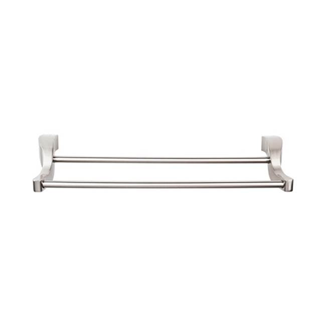 Top Knobs AQ7 Aqua Bath 18" Double Towel Bar - Brushed Satin Nickel