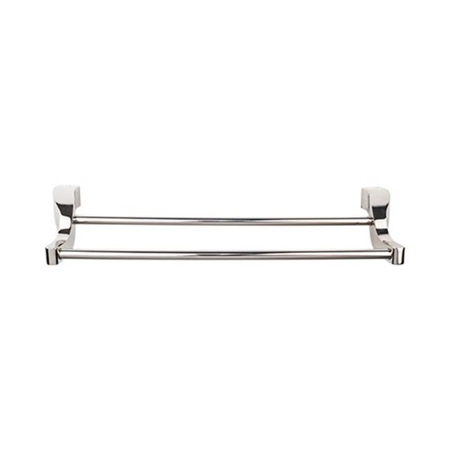 Top Knobs AQ7 Aqua Bath 18" Double Towel Bar - Polished Nickel