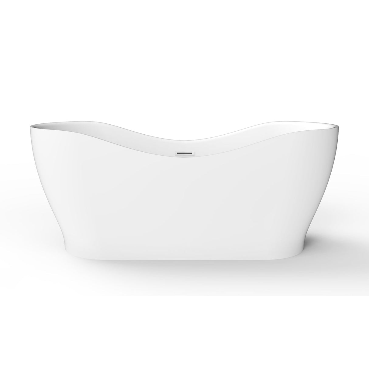 Mavis 67" Acrylic Freestanding Double Slipper With Internal Drain