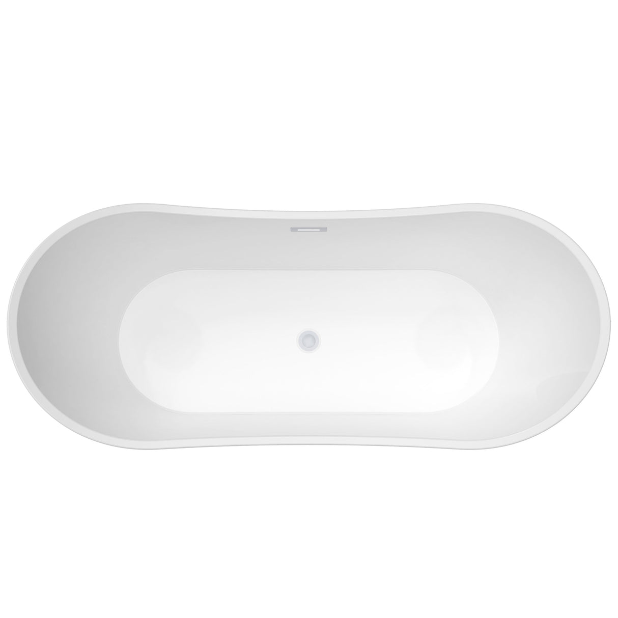 Nairobi 67" Acrylic Double Slipper Tub in Light Grey