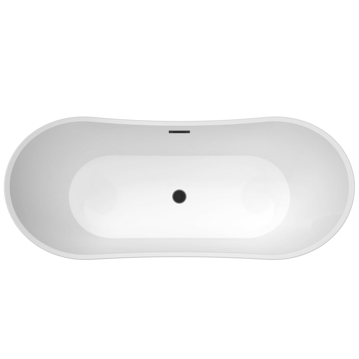 Nairobi 67" Acrylic Double Slipper Tub in Matte Black