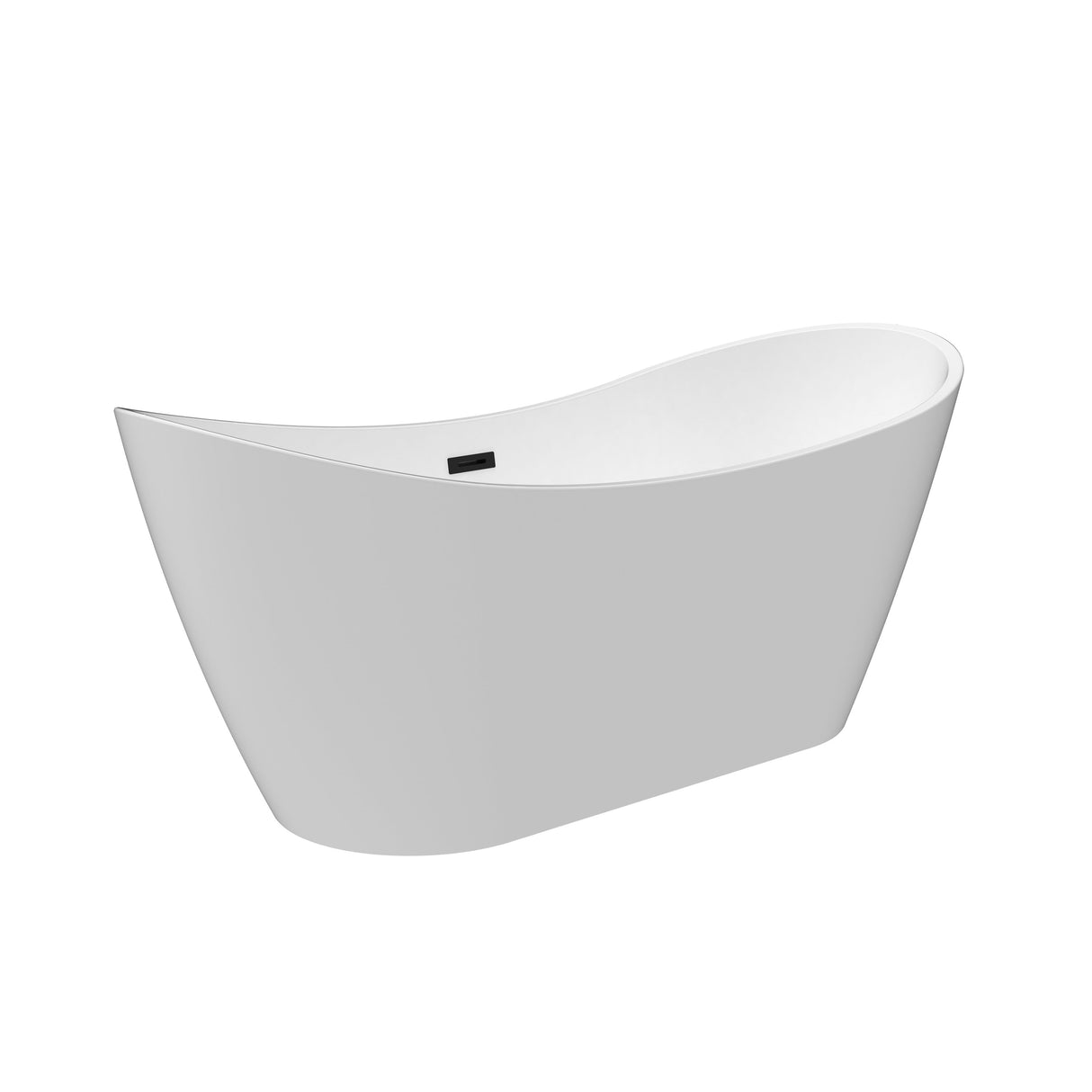 Nairobi 67" Acrylic Double Slipper Tub in Matte White