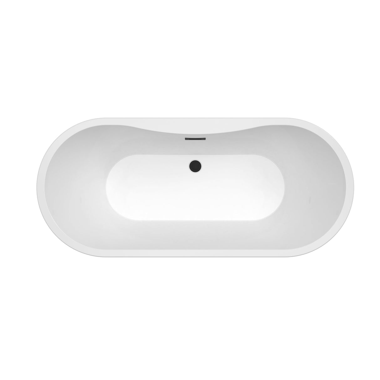 Nouri 66" Acrylic Freestanding Tub with Integral Drain in Matte Black