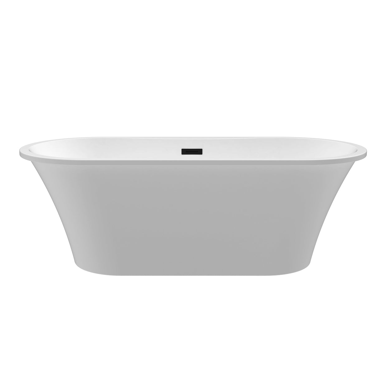 Nouri 66" Acrylic Freestanding Tub with Integral Drain in Matte White