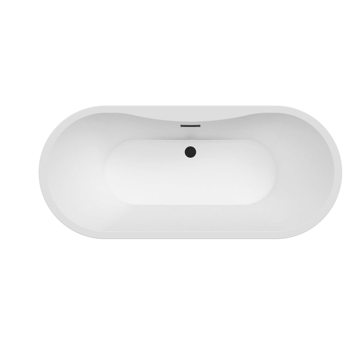 Nouri 66" Acrylic Freestanding Tub with Integral Drain in Matte White