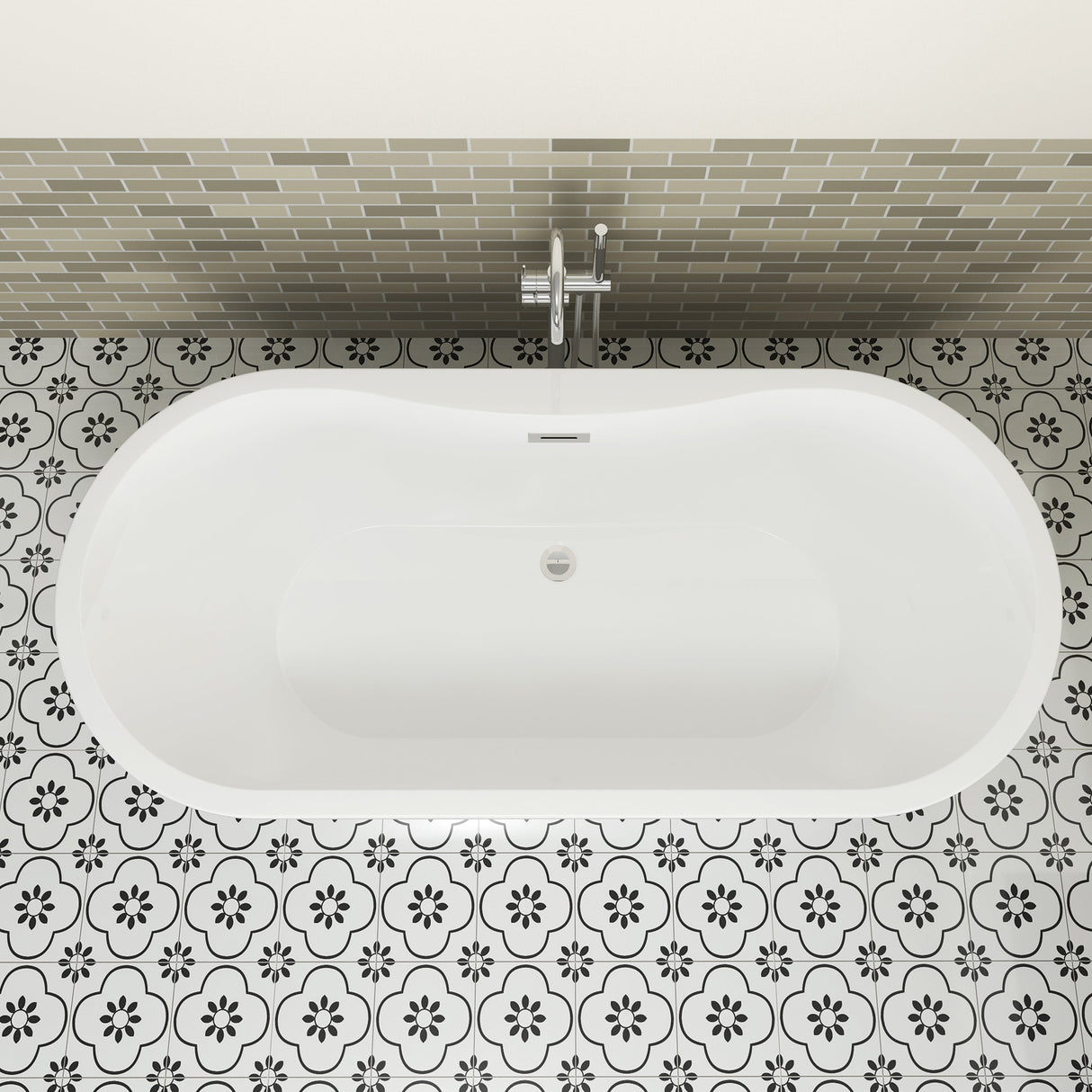 Nouri 66" Acrylic Freestanding Tub with Integral Drain