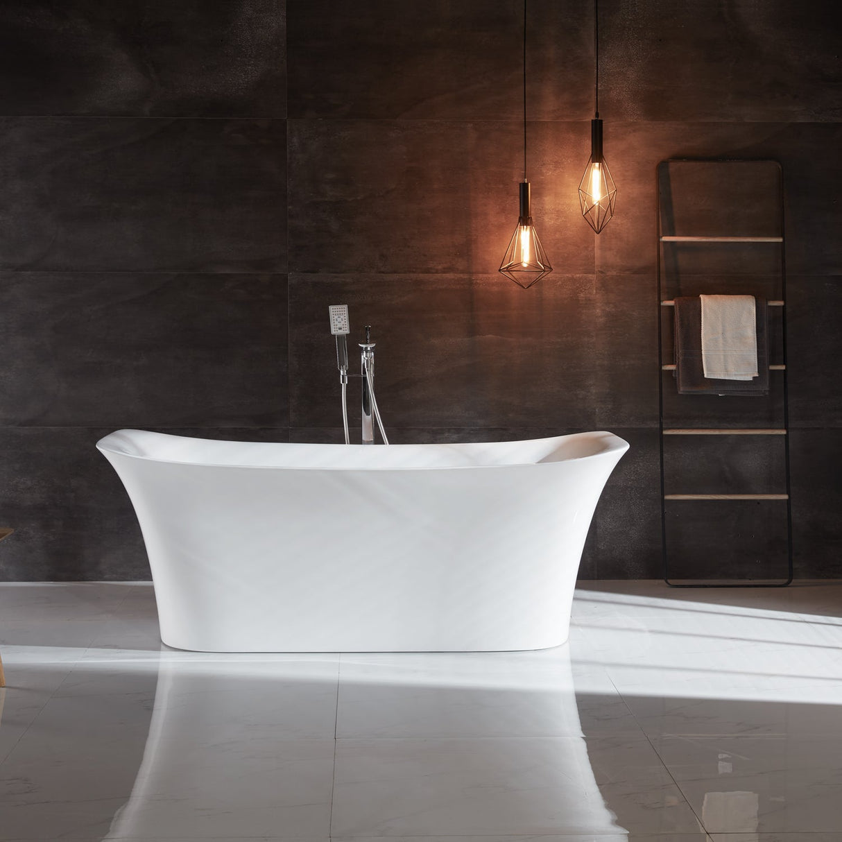 Serenity 59" Acrylic Freestanding Tub With Internal Drain