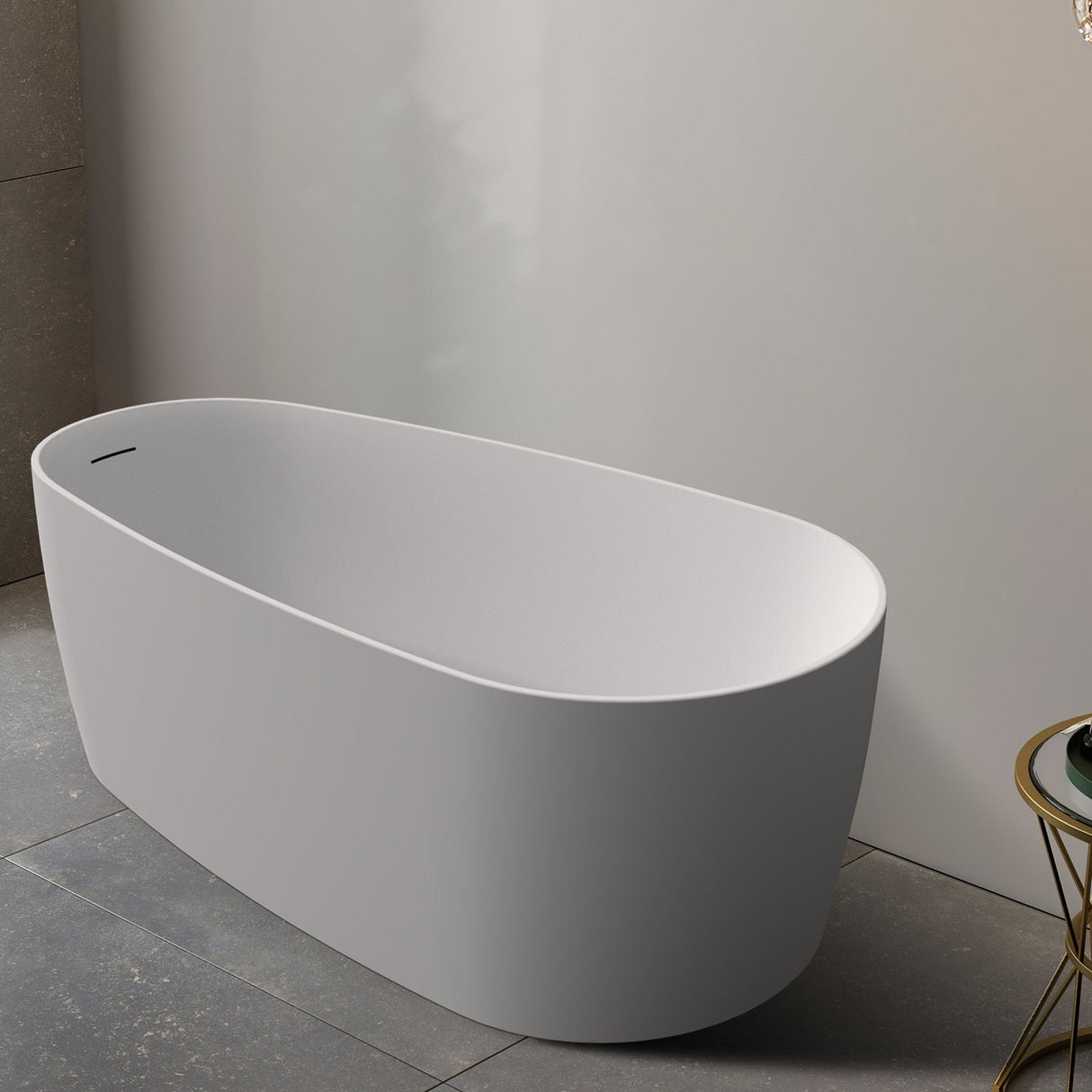 Olivia 59" Acrylic Freestanding Tub With Internal Drain