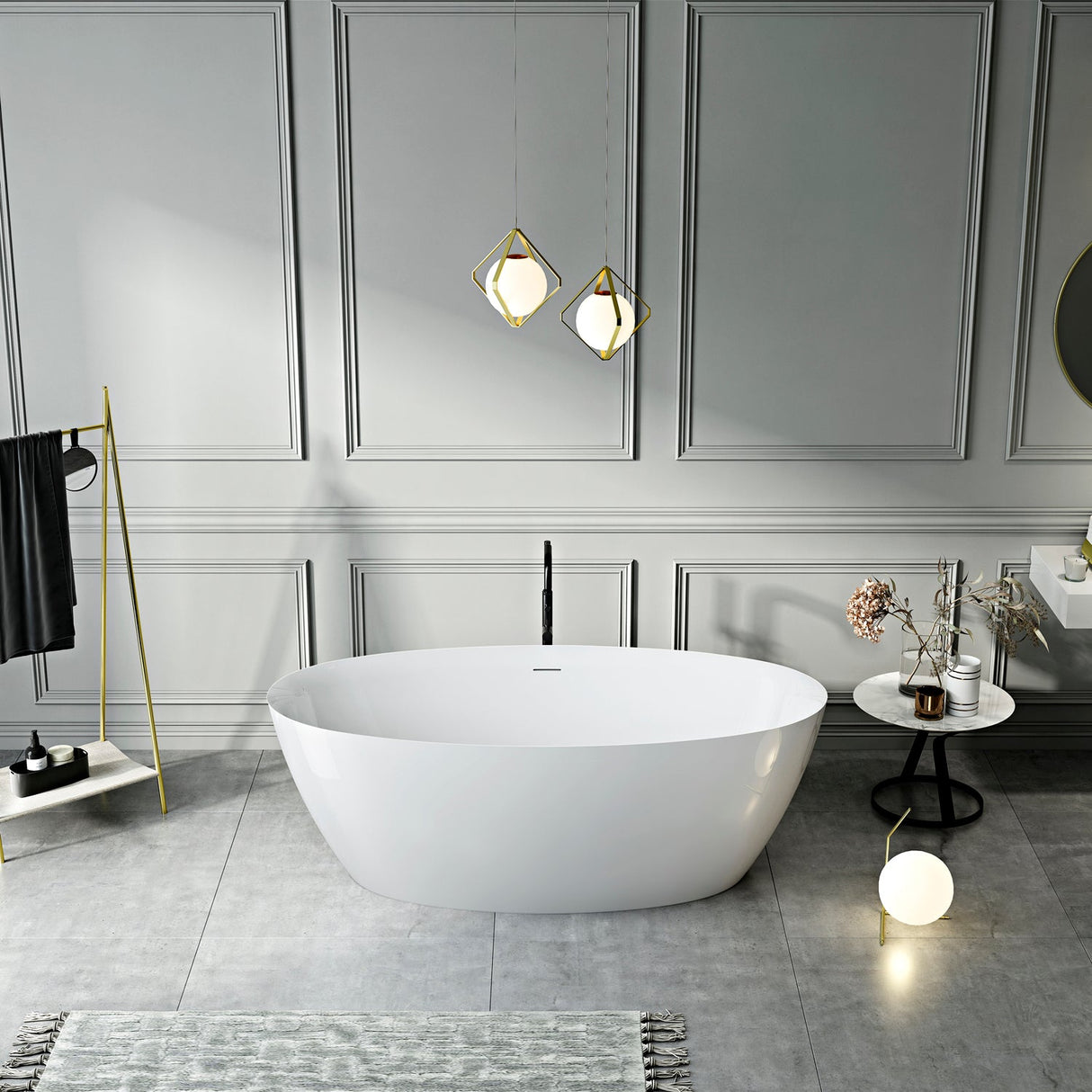 Harper 67" Acrylic Tub in Glossy White