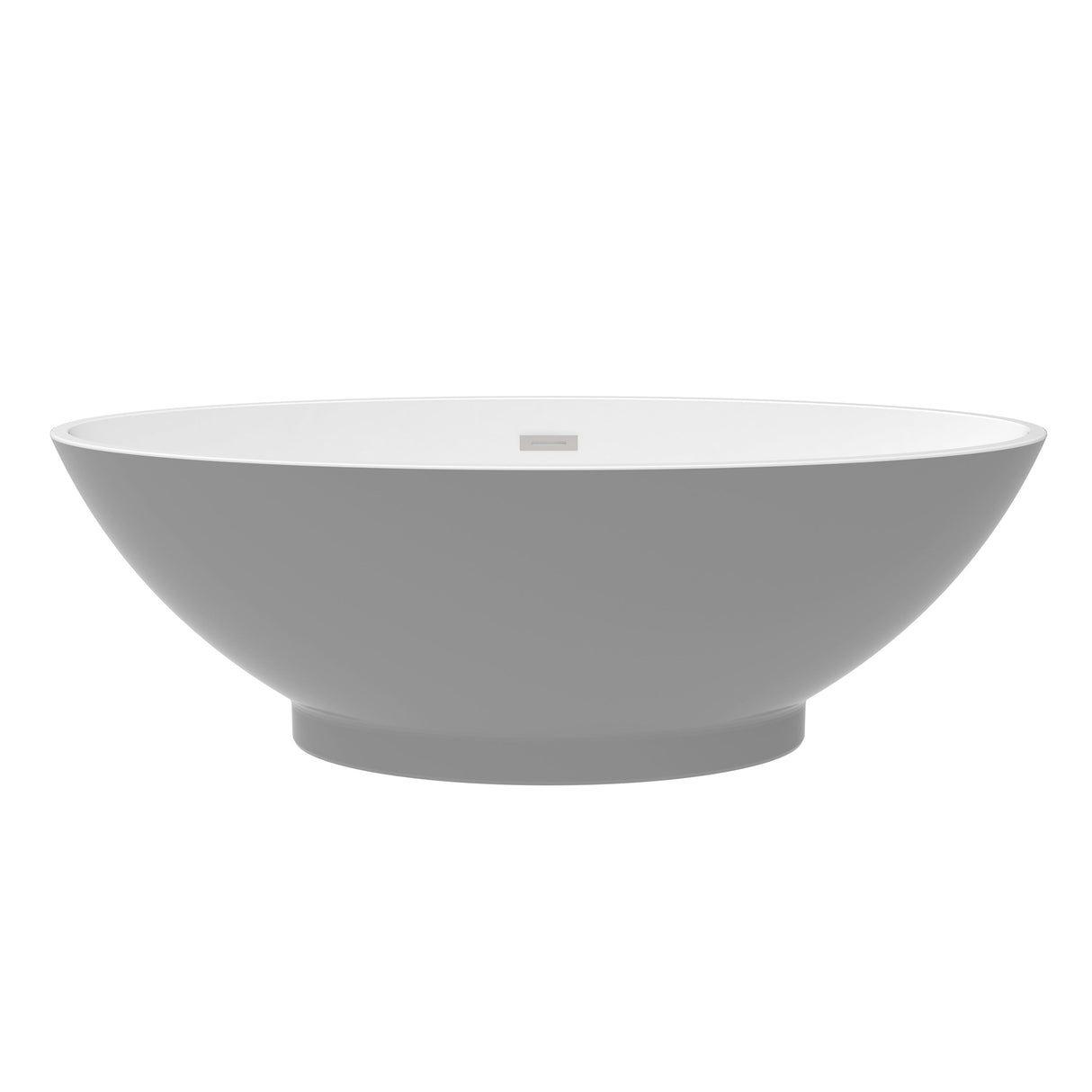 Noelani 66" Acrylic Freestanding Tub with Integral Drain in Light Grey
