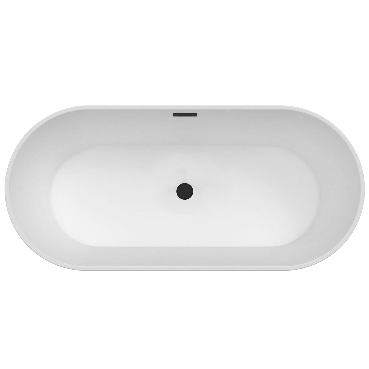 Patrick 67" Acrylic Tub with Integrated Drain and Overflow In Matte White