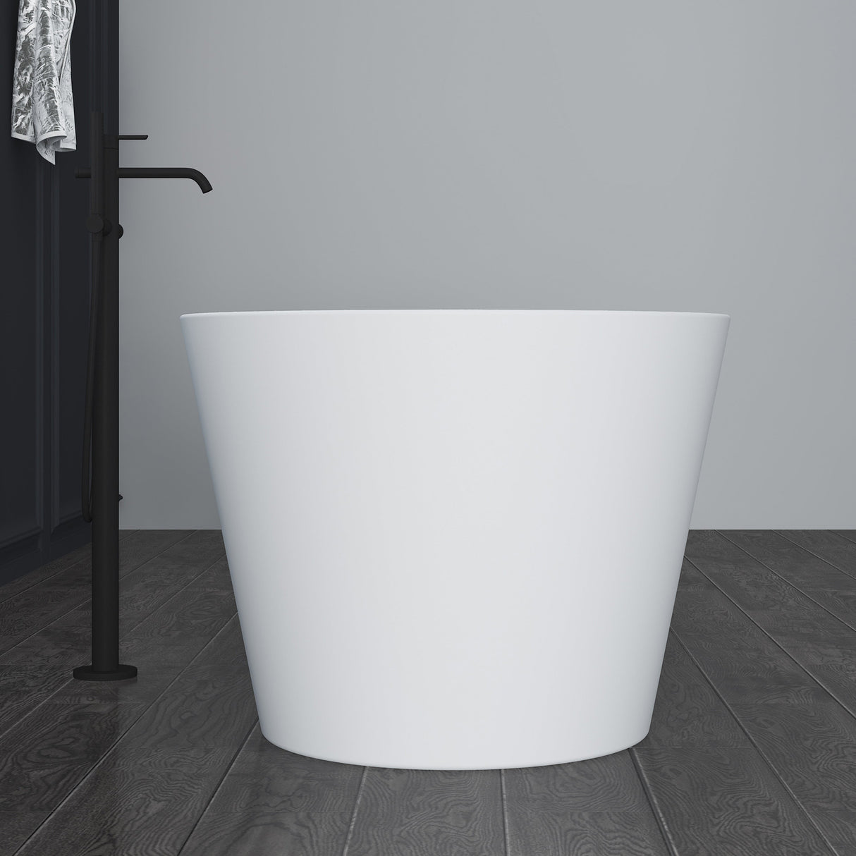 Patrick 67" Acrylic Tub with Integrated Drain and Overflow In Matte White