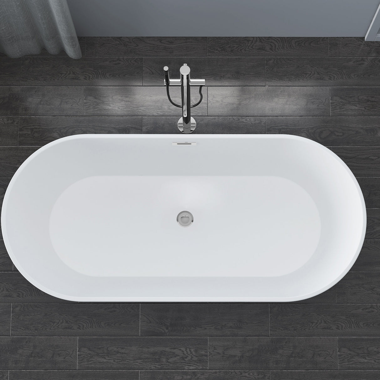 Patrick 67" Acrylic Tub with Integrated Drain and Overflow