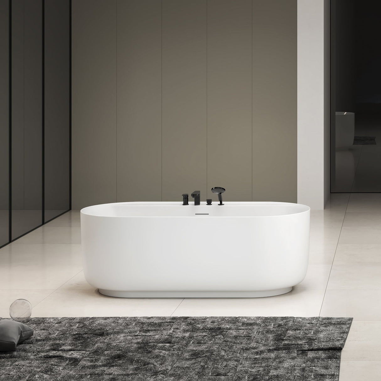 Rollins 67" Acrylic Tub in Matte White