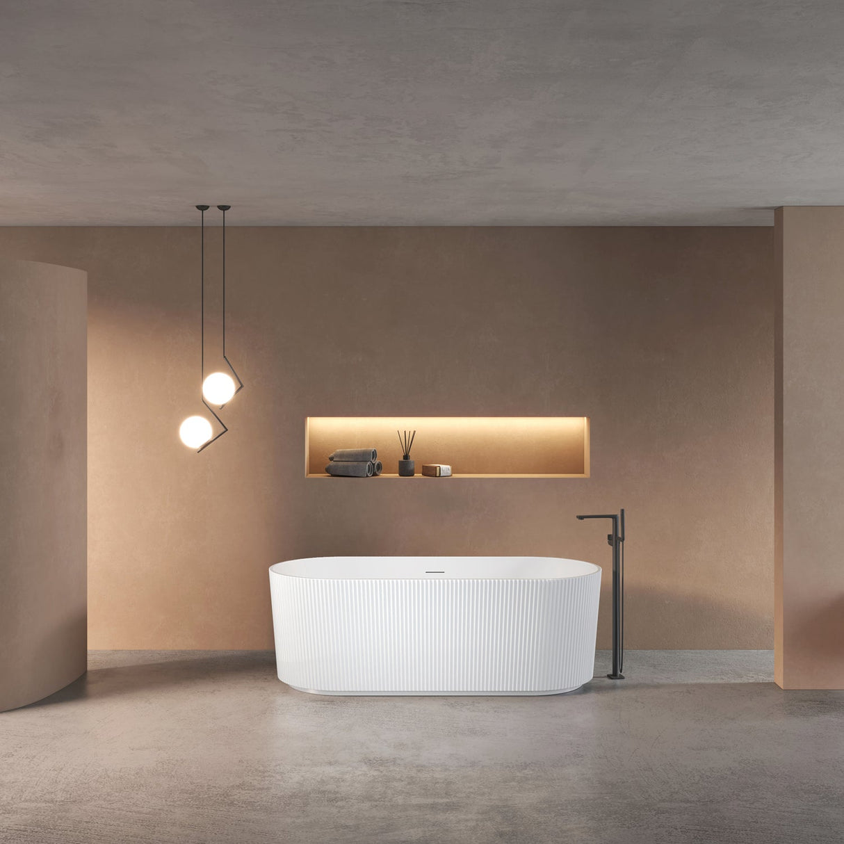 Nyla 67" Acrylic Tub in Matte White