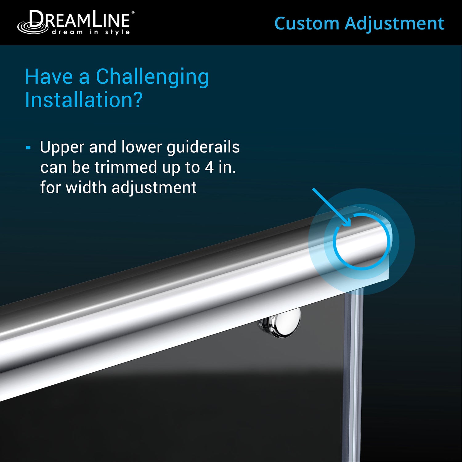 DreamLine Charisma 56-60 in. W x 76 in. H Frameless Bypass Sliding Shower Door in Chrome