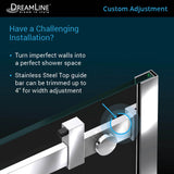 DreamLine Enigma Air 56-60 in. W x 76 in. H Frameless Sliding Shower Door in Polished Stainless Steel