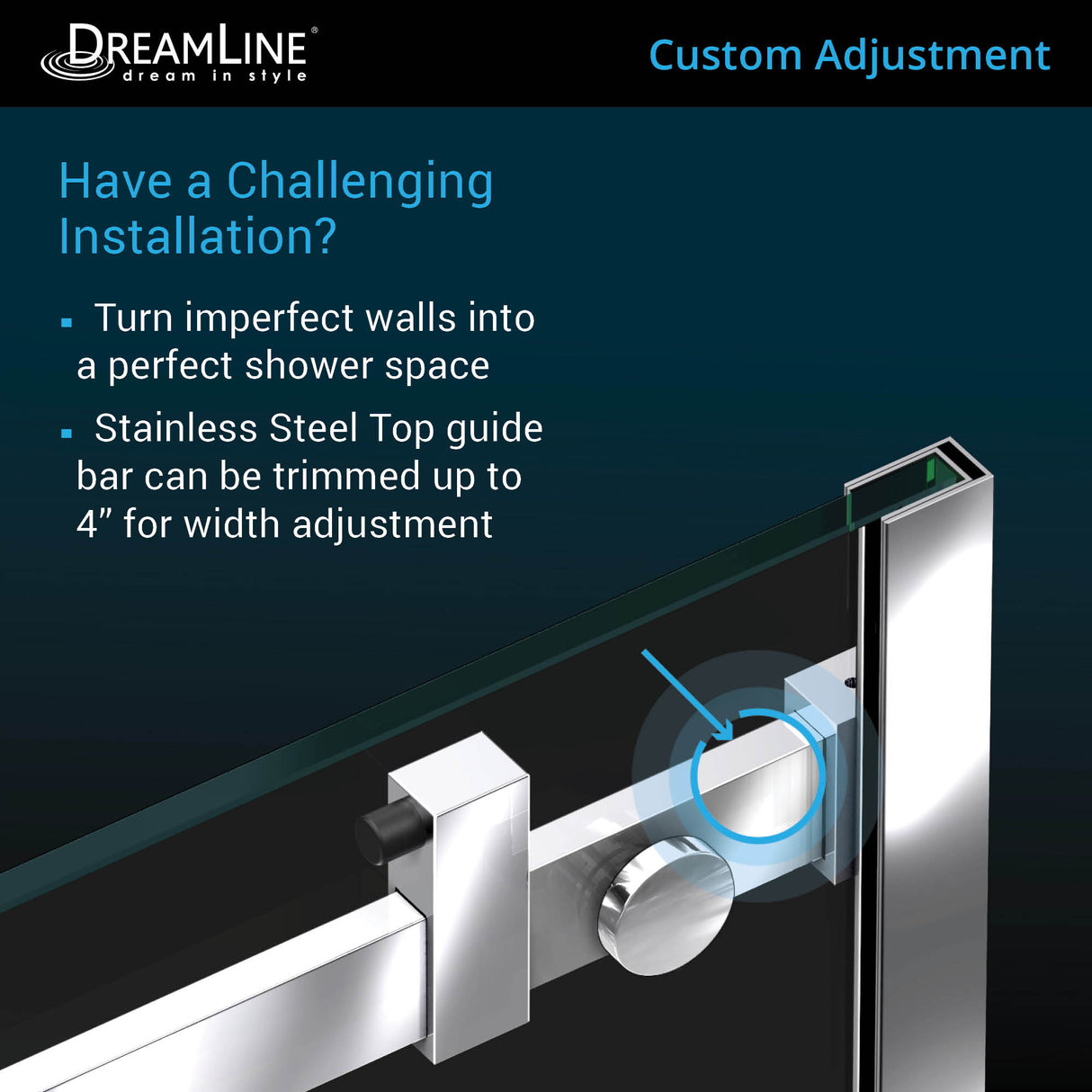 DreamLine Enigma Air 56-60 in. W x 62 in. H Frameless Sliding Tub Door in Polished Stainless Steel