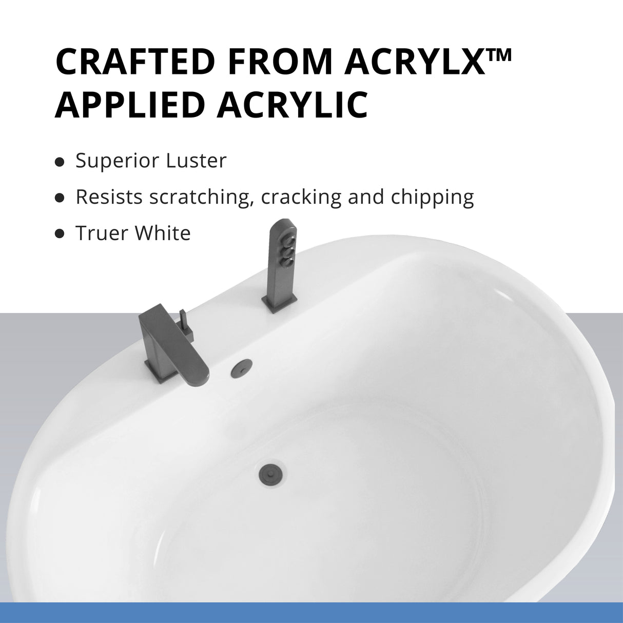 DreamLine Caribbean 66 in. L x 23 in. H White Acrylic Freestanding Bathtub