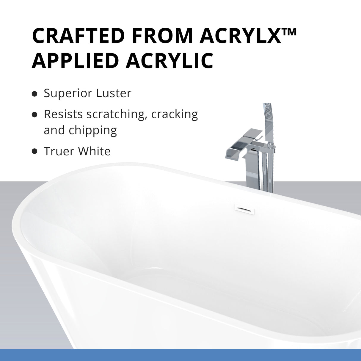 DreamLine Havana 67 in. L x 23 in. H White Acrylic Freestanding Bathtub