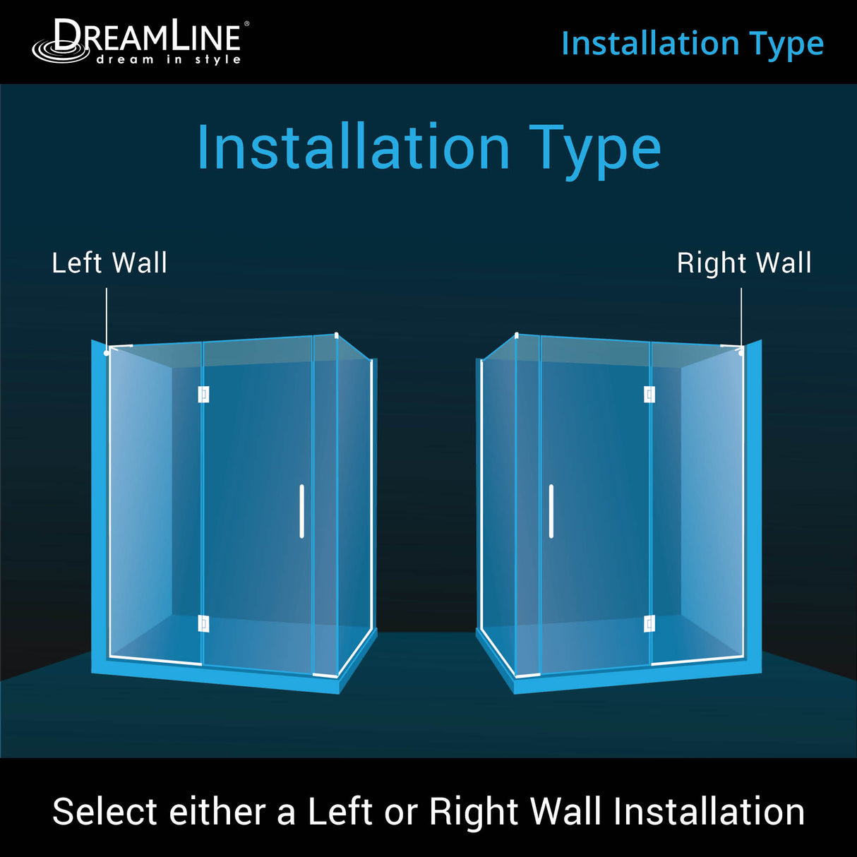 DreamLine Unidoor-X 57 1/2 in. W x 34 3/8 in. D x 72 in. H Frameless Hinged Shower Enclosure in Chrome