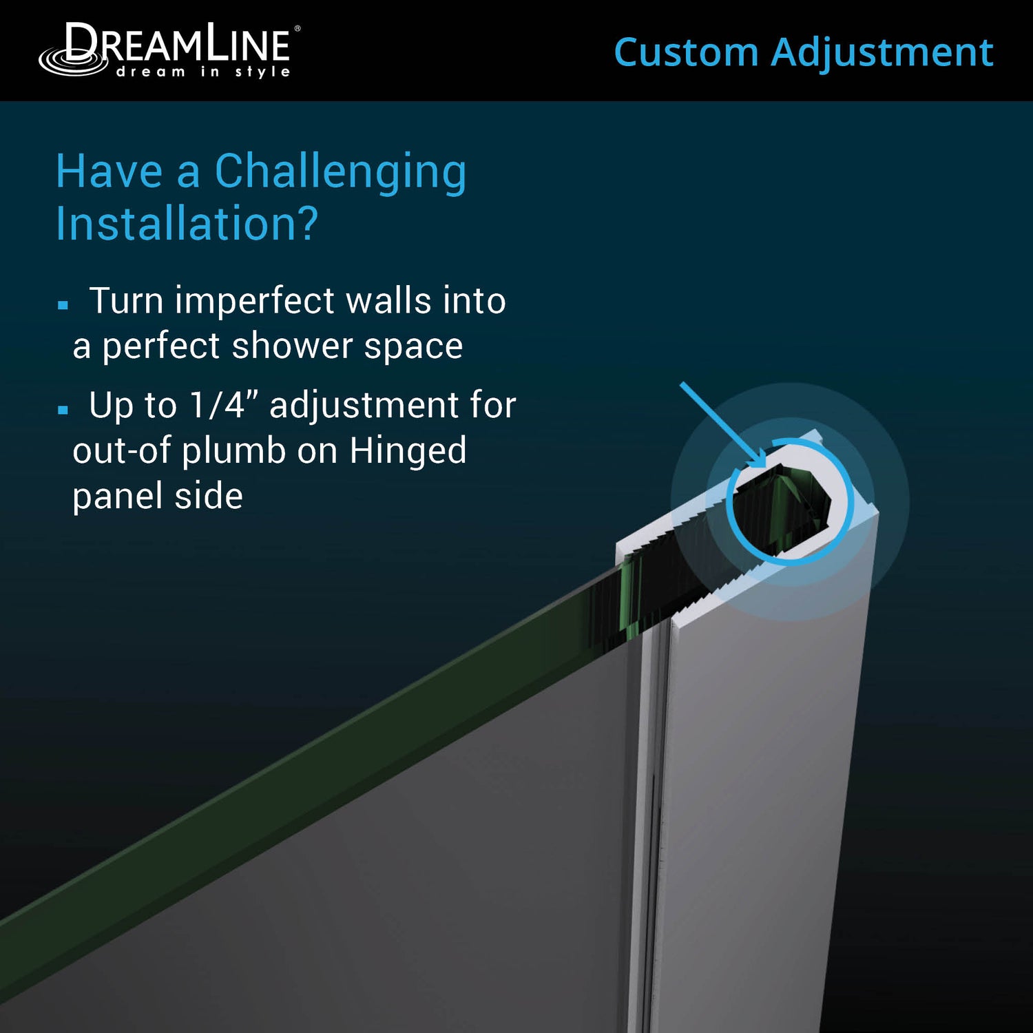 DreamLine Unidoor-X 50 in. W x 72 in. H Frameless Hinged Shower Door in Oil Rubbed Bronze