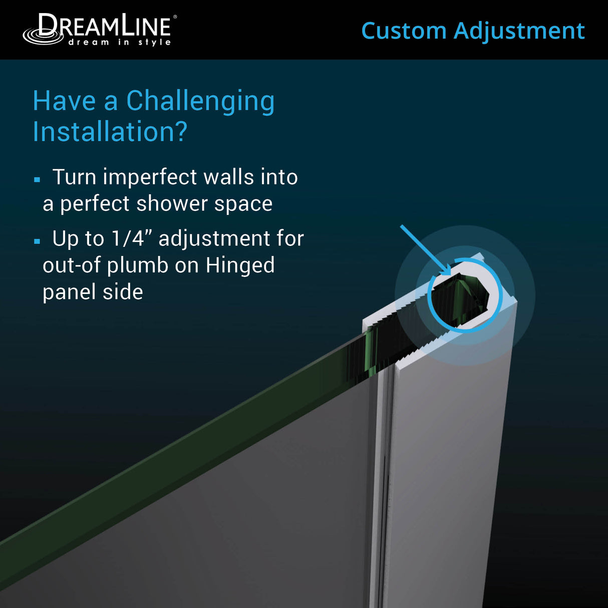 DreamLine Unidoor-X 49 in. W x 72 in. H Frameless Hinged Shower Door in Chrome