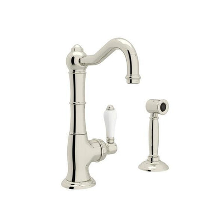 Acqui® Kitchen Faucet With Side Spray Polished Nickel PoshHaus