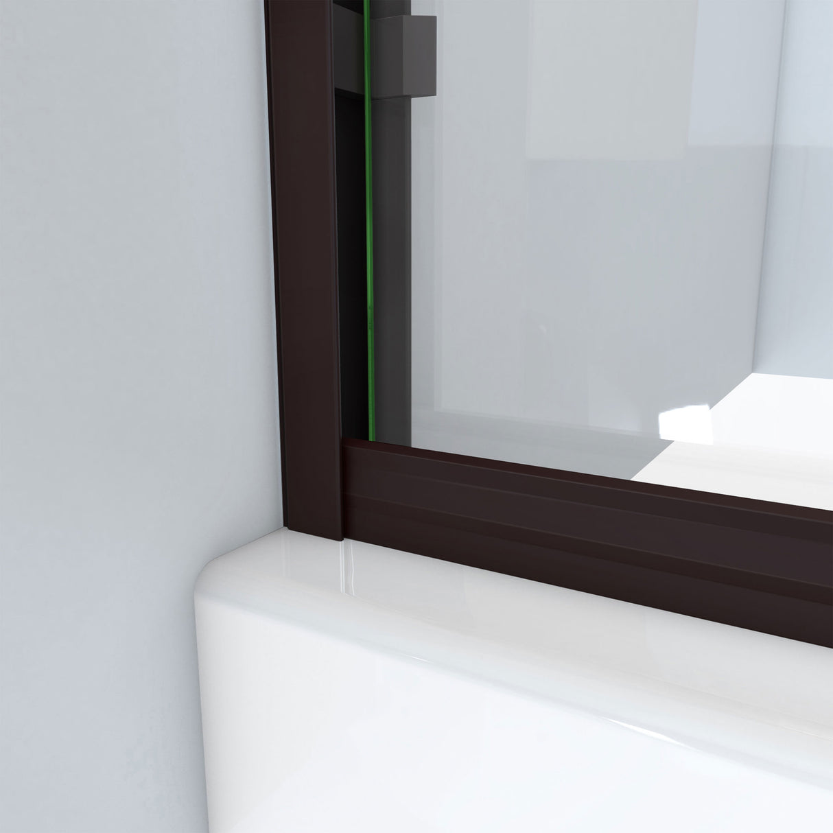 DreamLine Alliance Pro BG 56-60 in. W x 70 3/8 in. H Semi-Frameless Sliding Shower Door in Oil Rubbed Bronze and Clear Glass