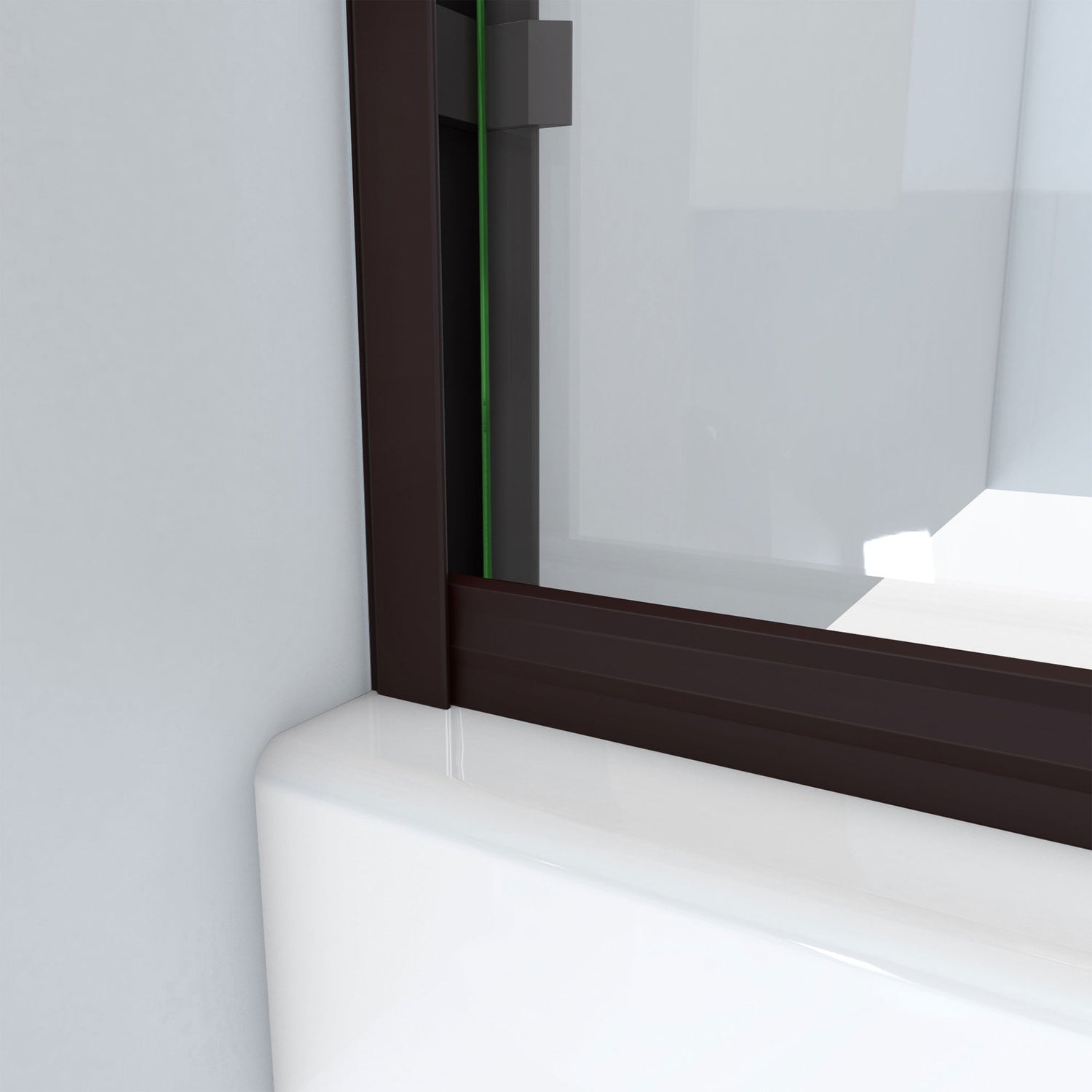 DreamLine Alliance Pro BG 56-60 in. W x 70 3/8 in. H Semi-Frameless Sliding Shower Door in Oil Rubbed Bronze and Clear Glass