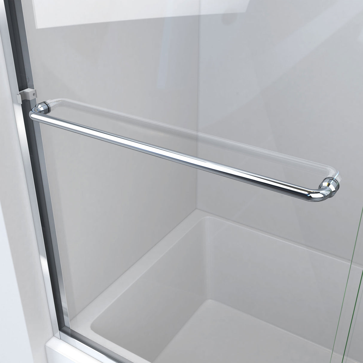 DreamLine Alliance Pro LT 56-60 in. W x 57 3/8 in. H Semi-Frameless Bypass Sliding Tub Door in Satin Black and Clear Glass