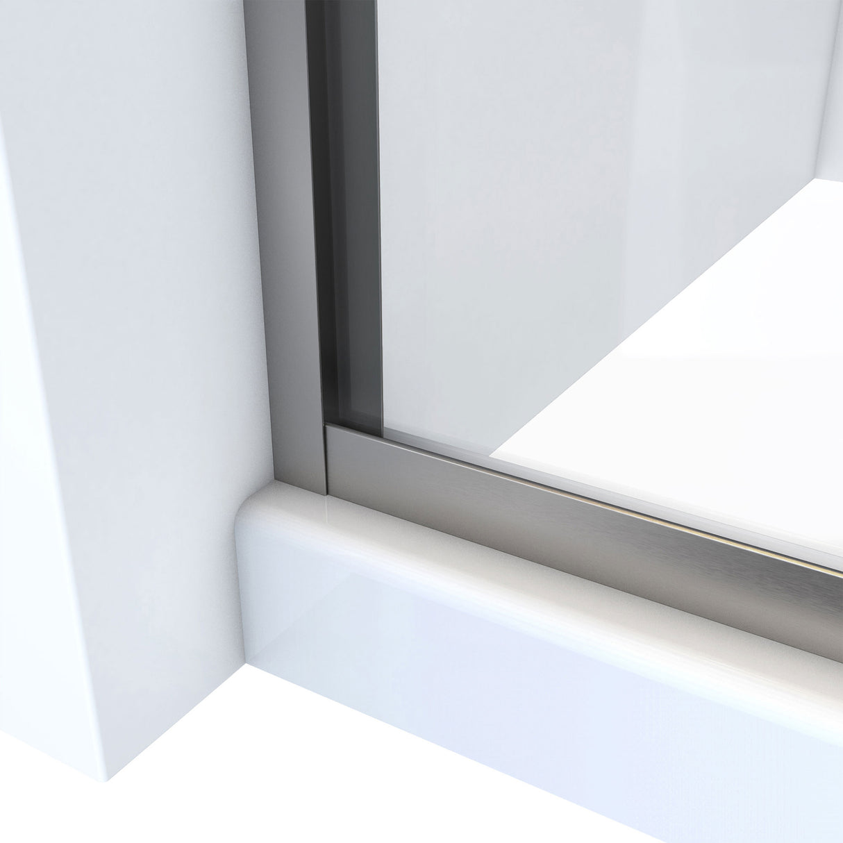 DreamLine Alliance Pro ML 56-60 in. W x 70 1/2 in. H Semi-Frameless Sliding Shower Door in Brushed Nickel and Clear Glass