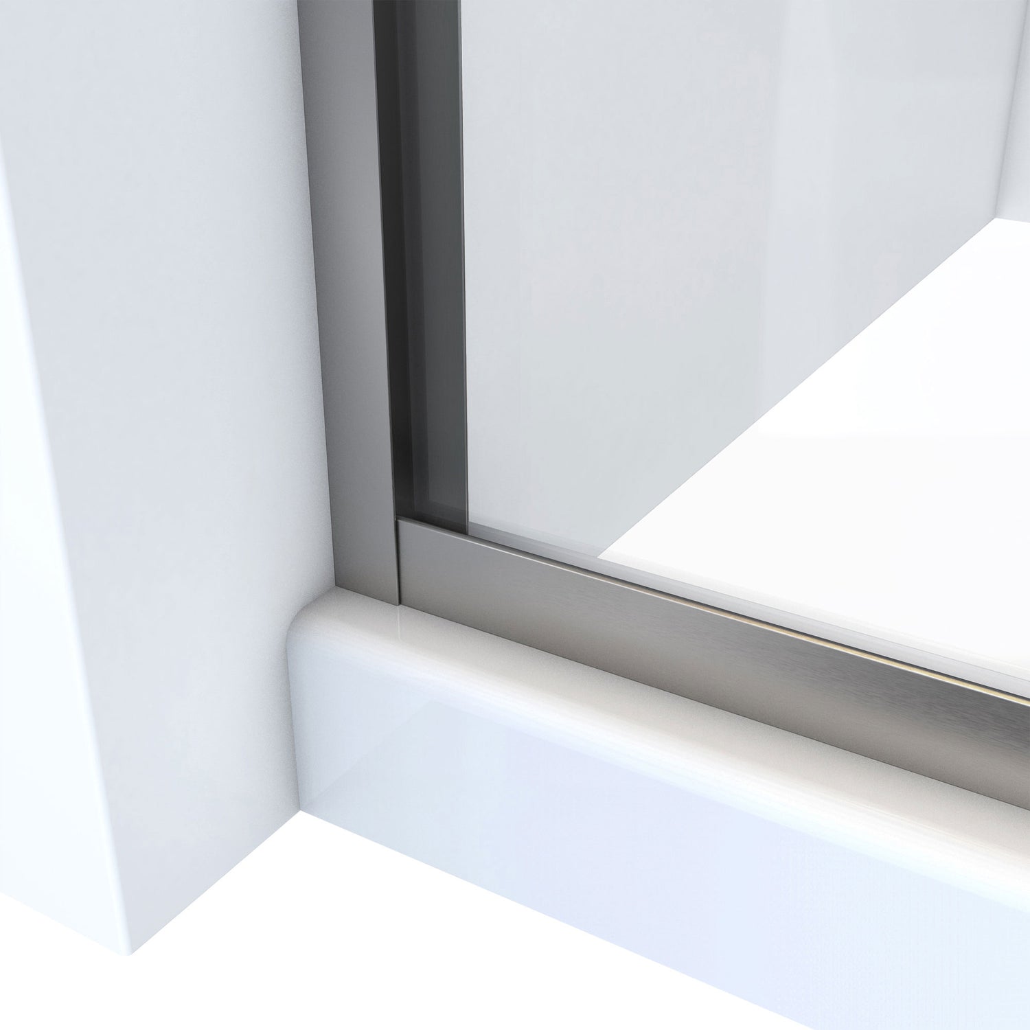 DreamLine Alliance Pro ML 56-60 in. W x 70 1/2 in. H Semi-Frameless Sliding Shower Door in Brushed Nickel and Clear Glass