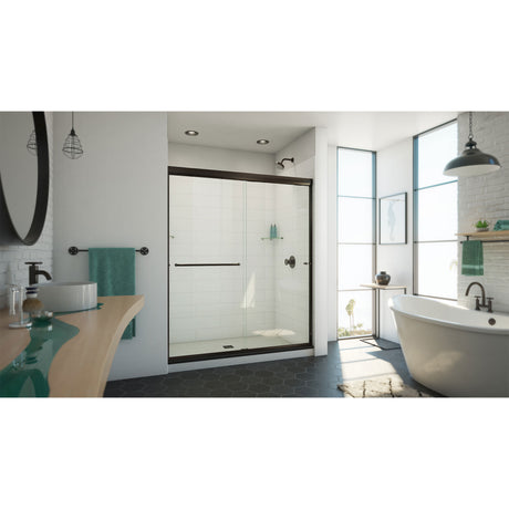 DreamLine Alliance Pro ML 56-60 in. W x 70 1/2 in. H Semi-Frameless Sliding Shower Door in Oil Rubbed Bronze and Clear Glass