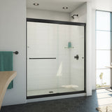 DreamLine Alliance Pro ML 56-60 in. W x 70 1/2 in. H Semi-Frameless Sliding Shower Door in Satin Black and Clear Glass