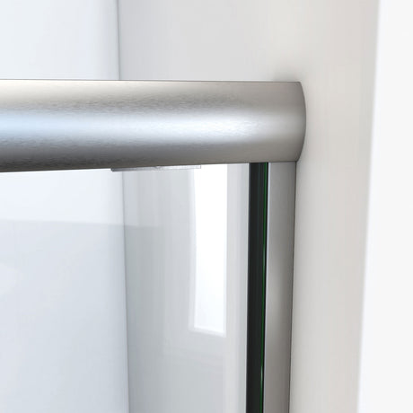 DreamLine Alliance Pro ML 56-60 in. W x 70 1/2 in. H Semi-Frameless Sliding Shower Door in Brushed Nickel and Clear Glass