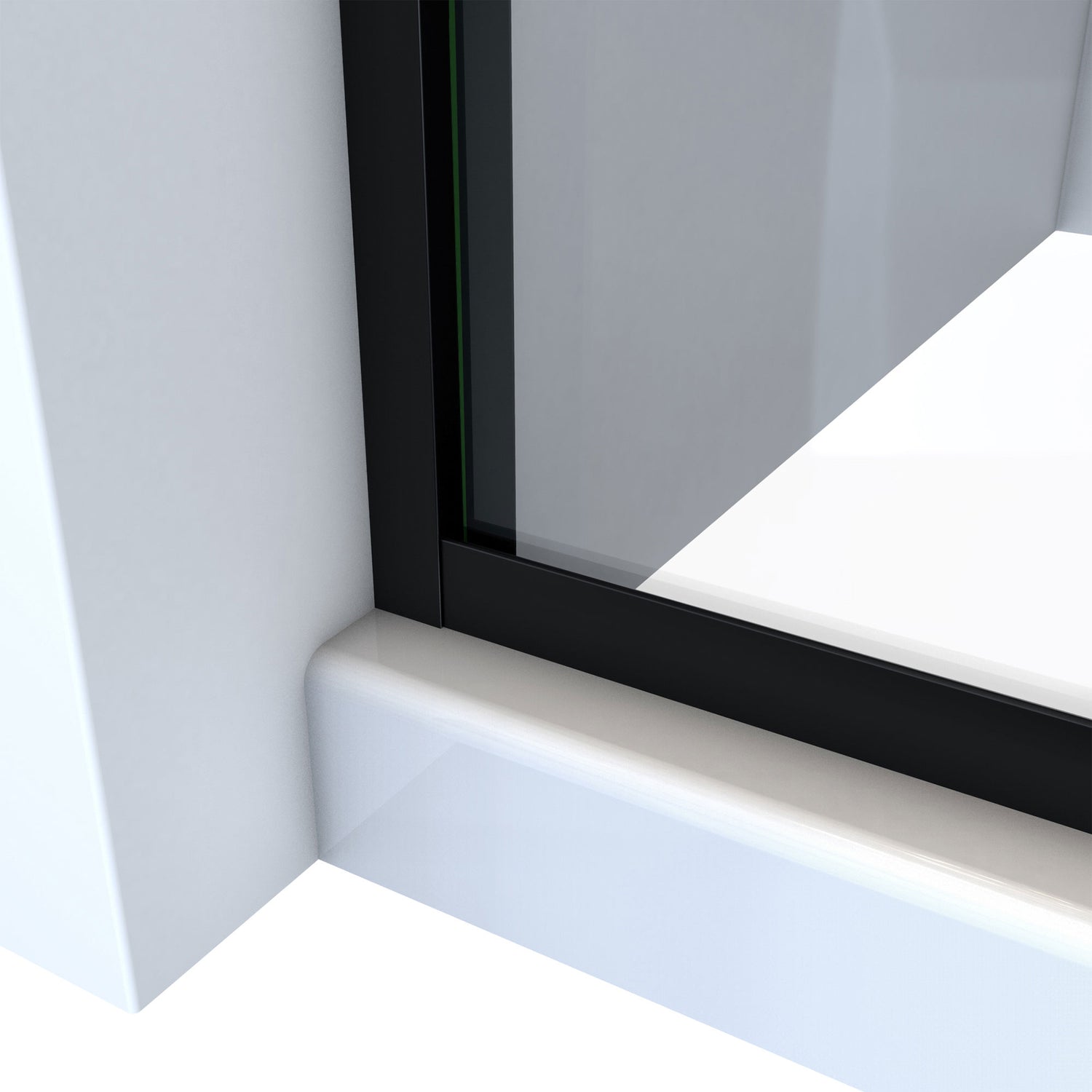 DreamLine Alliance Pro HV 56-60 in. W x 70 1/2 in. H Semi-Frameless Sliding Shower Door in Satin Black and Clear Glass