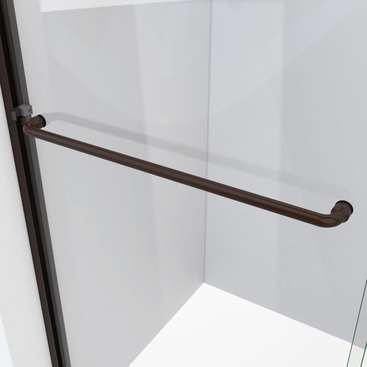 DreamLine Alliance Pro HV 56-60 in. W x 76 1/2 in. H Semi-Frameless Sliding Shower Door in Oil Rubbed Bronze and Clear Glass