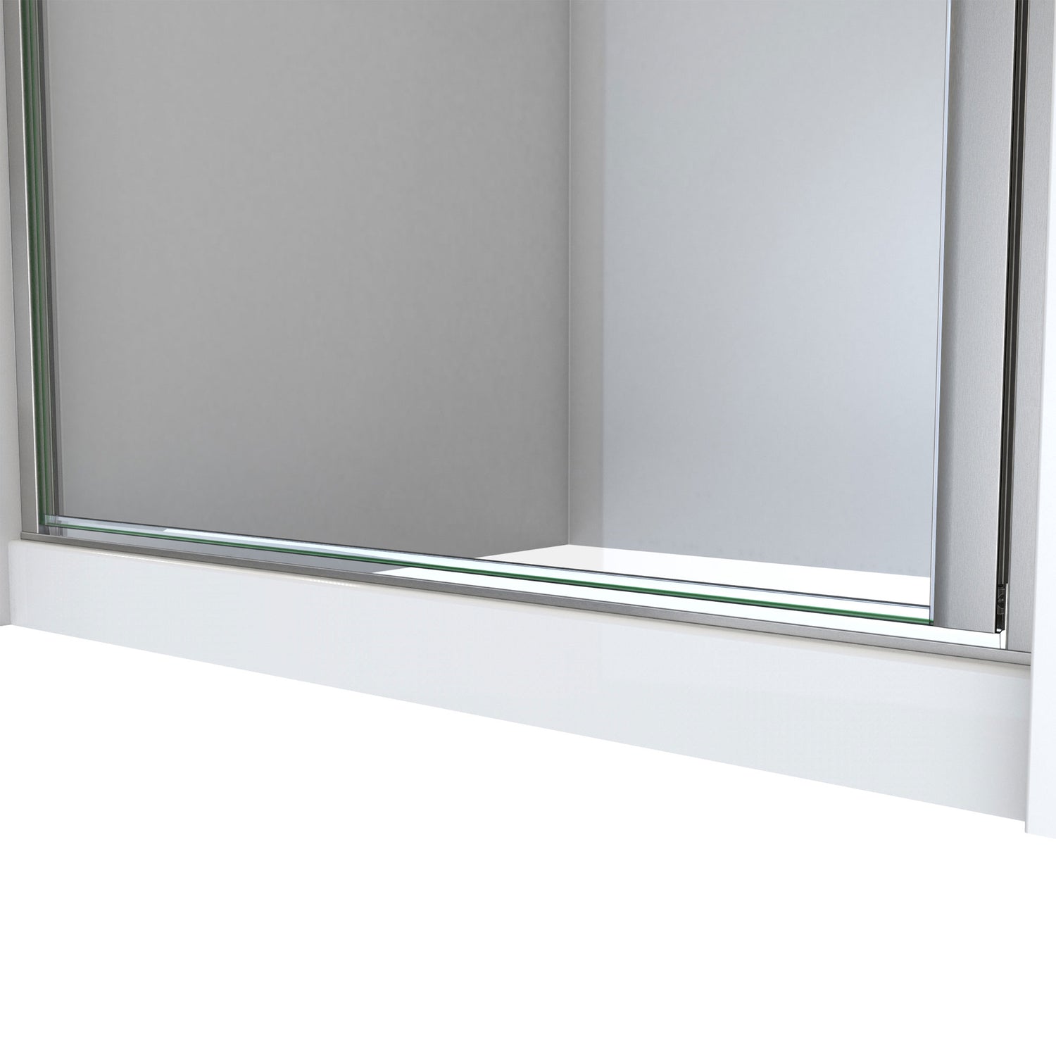 DreamLine Alliance Swing BG 30 - 31 in. W x 69 in. H Semi-Frameless Swing Shower Door in Brushed Nickel and Clear Glass