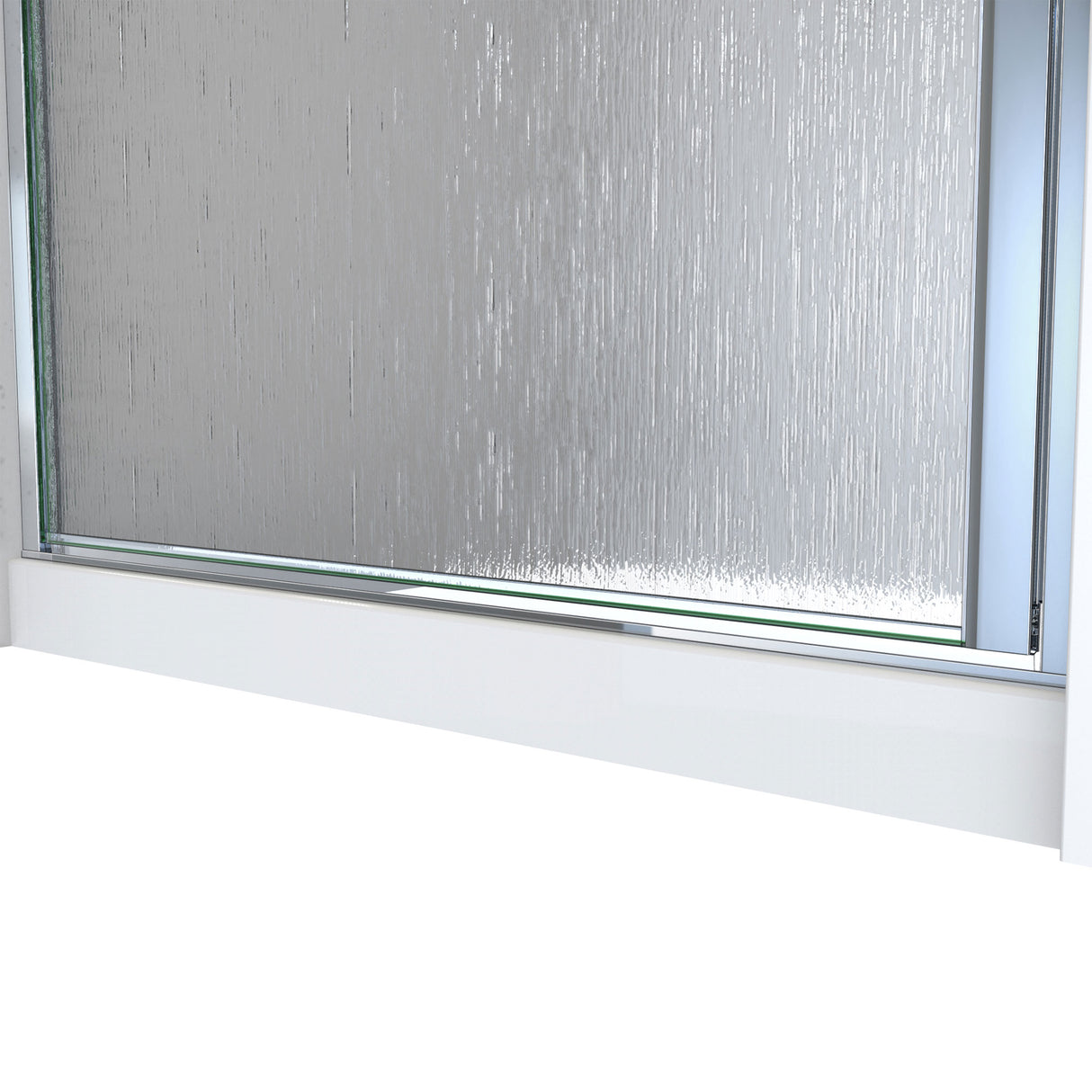 DreamLine Alliance Swing BG 30 - 31 in. W x 69 in. H Semi-Frameless Swing Shower Door in Brushed Nickel and Rain Glass