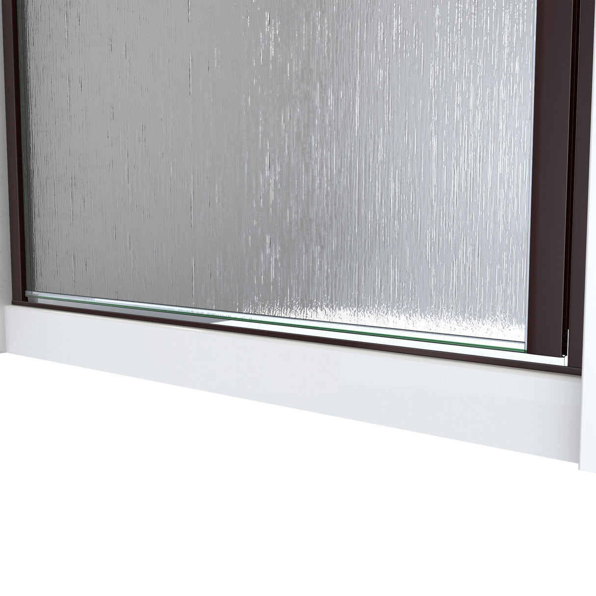 DreamLine Alliance Swing BG 30 - 31 in. W x 69 in. H Semi-Frameless Swing Shower Door in Oil Rubbed Bronze and Rain Glass