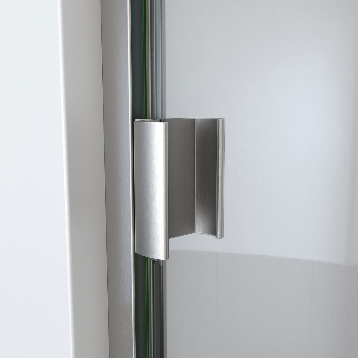 DreamLine Alliance Swing BG 30 - 31 in. W x 69 in. H Semi-Frameless Swing Shower Door in Brushed Nickel and Clear Glass